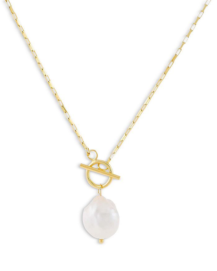 Cultured Freshwater Pearl Pendant Necklace in 14K Gold Plated Sterling Silver, 18" | Bloomingdale's (US)