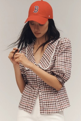 Maeve Collared Puff-Sleeve Blouse | Anthropologie (US)