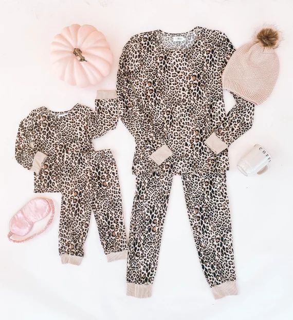 MISSY LEOPARD PJS leopard pajamas, family pajamas, mother daughter, matching outfits, matching pa... | Etsy (US)