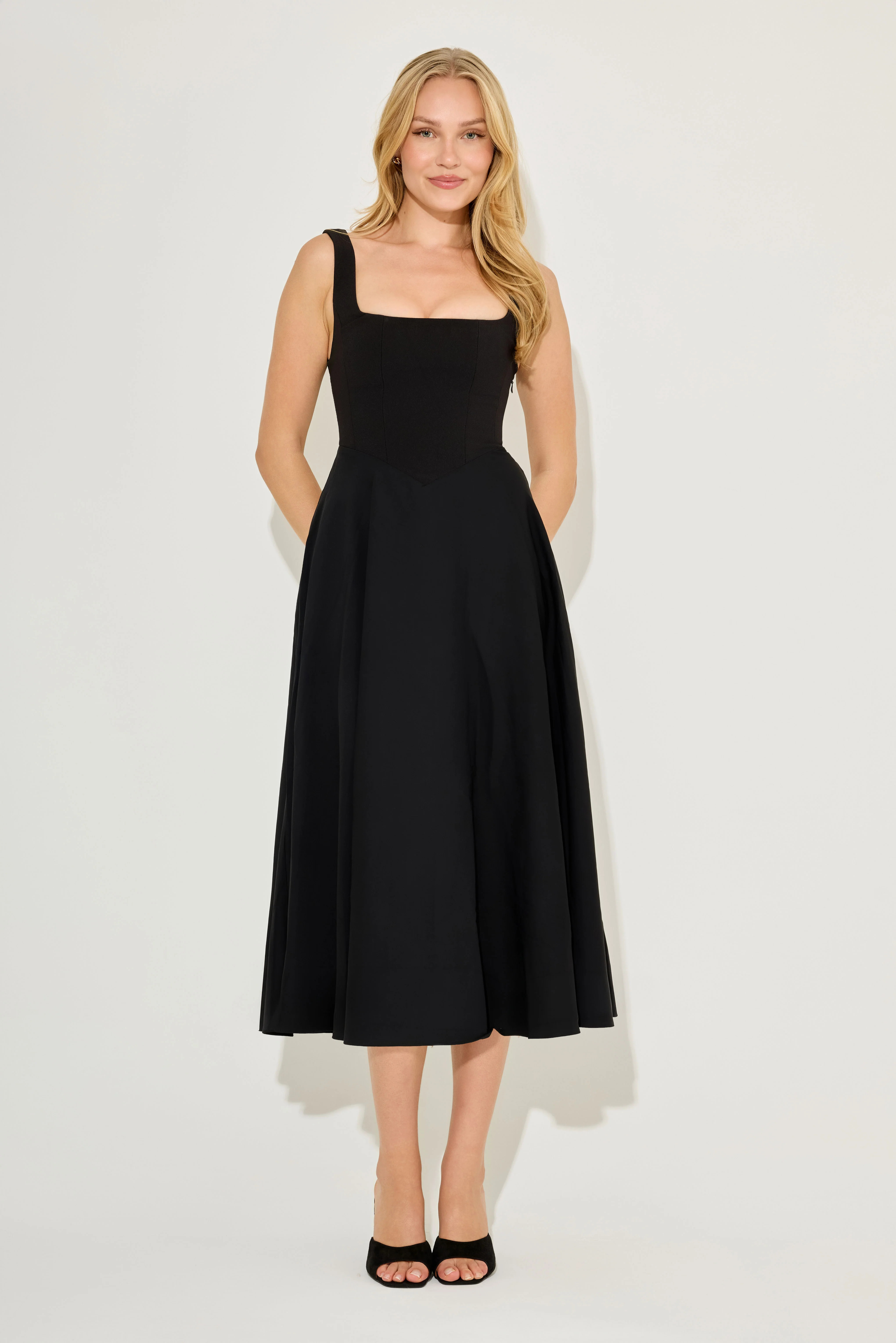 Square Neck Midi Dress | Odd Muse