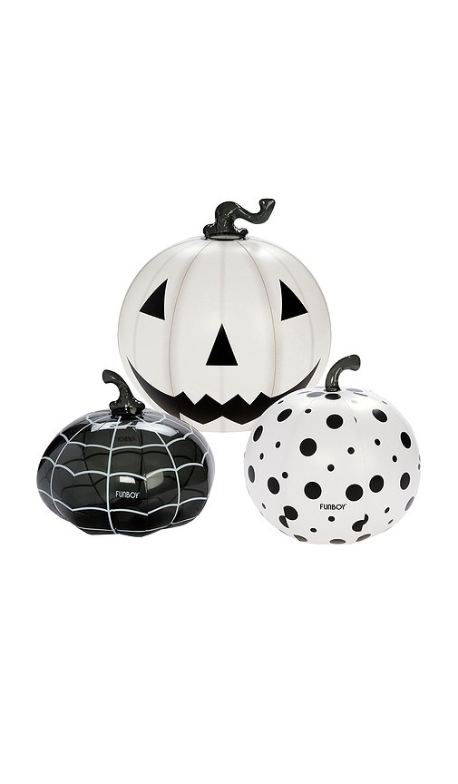 FUNBOY Black & White Pack Of 3 Light Up Inflatable Pumpkin in Black,White. | Revolve Clothing (Global)