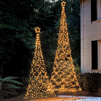 Micro LED Outdoor Twinkle Trees with Star Topper & 8 Twinkle Effects | Ballard Designs, Inc.