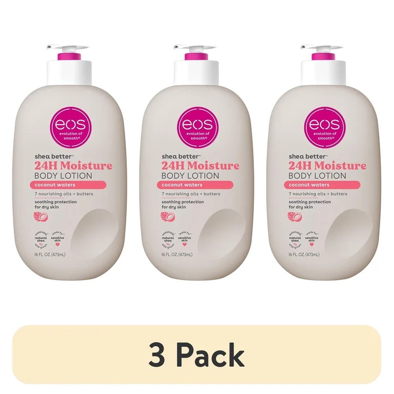 (3 pack) eos Shea Better Body Lotion - Coconut Waters, Made for Dryness, 16 fl oz. | Walmart (US)
