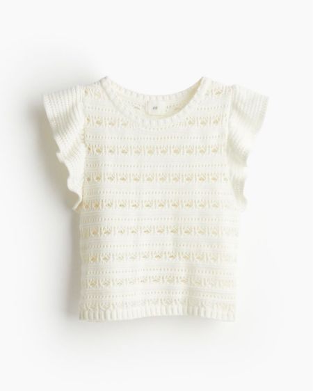 Ivory knit sleeveless ruffle sweater 

#LTKSeasonal #LTKstyletip #LTKfindsunder50