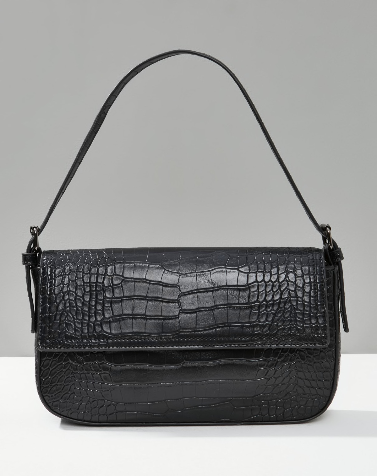 bolsa de ombro pequena croco | Amaro (BR)