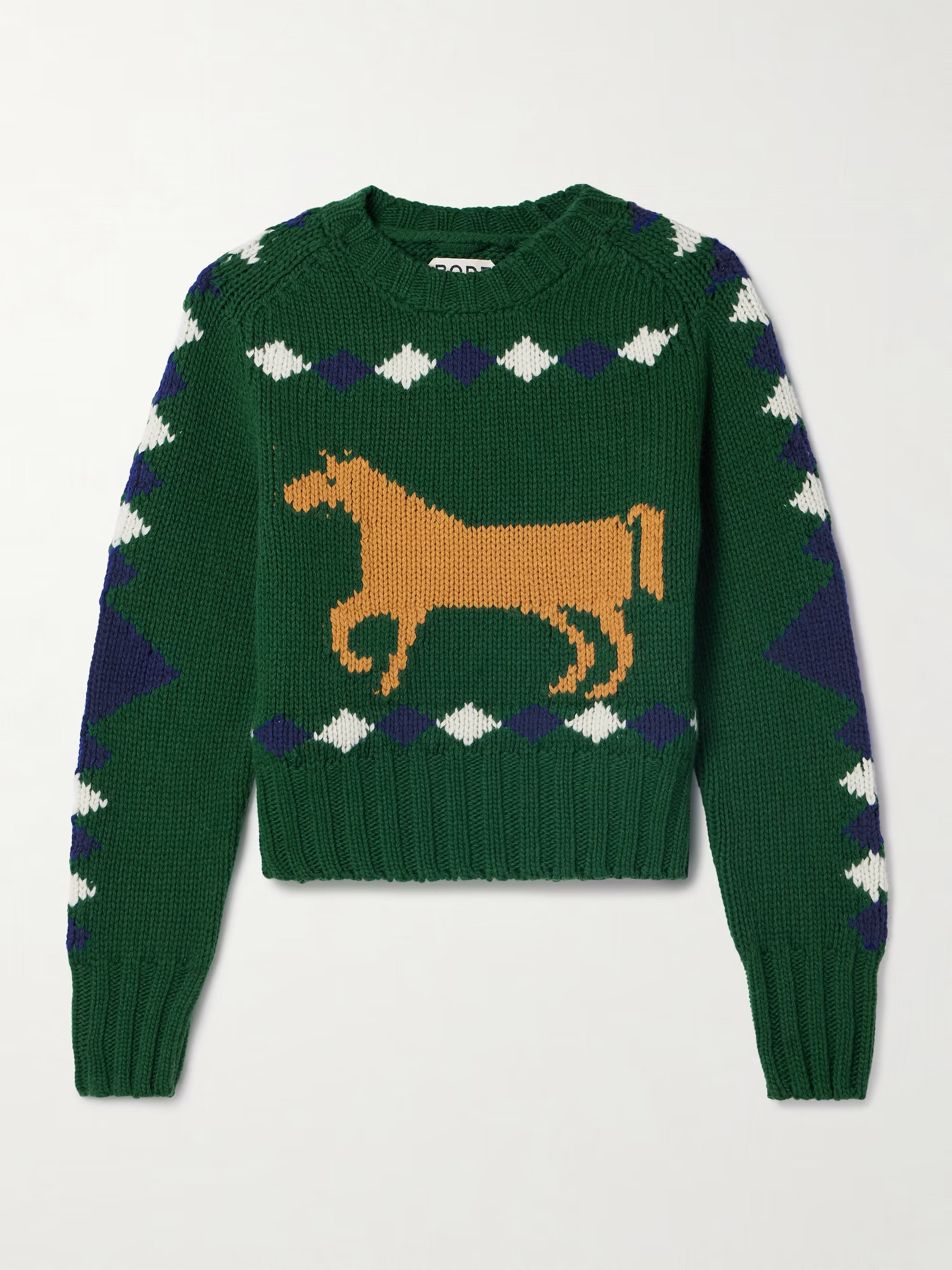 Diamond Corral intarsia wool sweater | NET-A-PORTER (US)