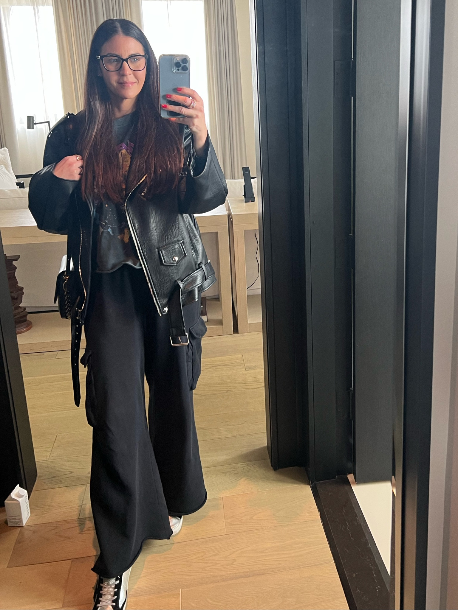 Concert tee, wide leg sweats, faux leather jacket and golden goose sneakers 🖤

#LTKFind #LTKFestival #LTKstyletip