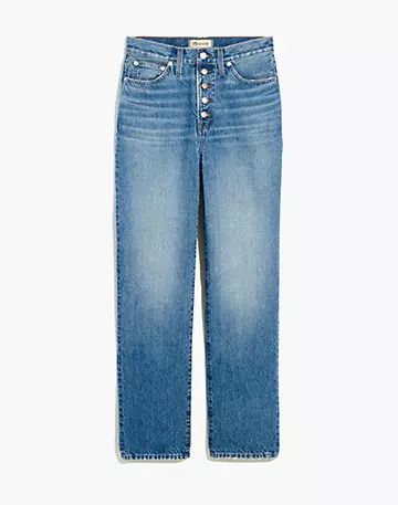 The Perfect Vintage Straight Jean in Becker Wash: Button-Front Edition | Madewell