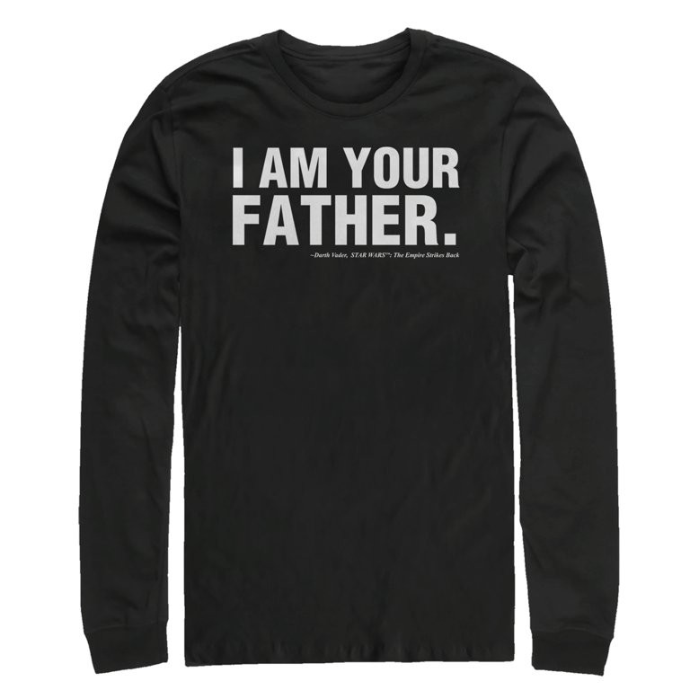 Men's Star Wars I am Your Father  Long Sleeve Shirt Black X Large - Walmart.com | Walmart (US)