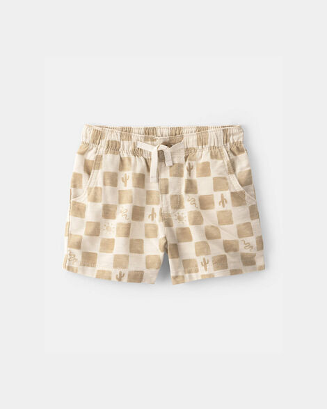 Toddler Boy Cactus Checkered Drawstring Shorts - Beige - OshKosh B'gosh | Carter's | Carter's Inc
