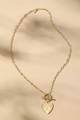 Monogram Heart Toggle Necklace | Anthropologie (US)