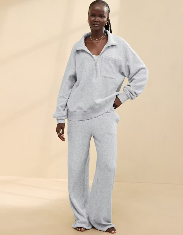 Aerie Softest Quarter Zip Sweatshirt | Aerie