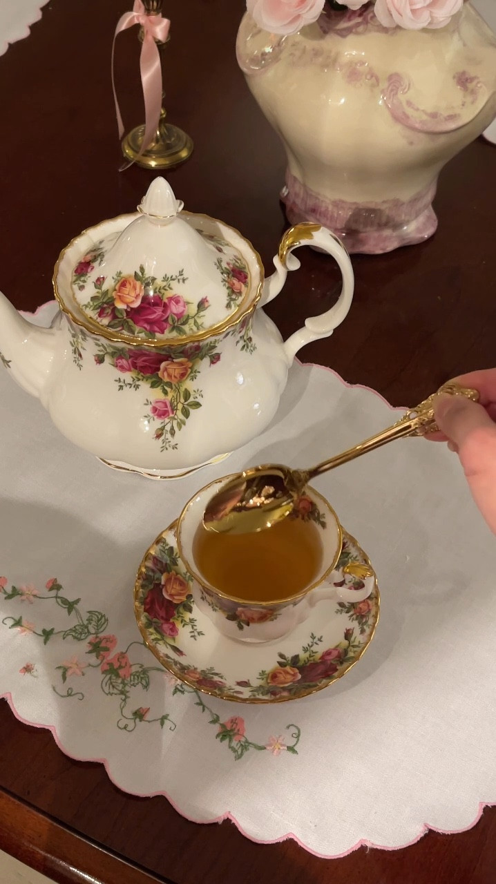 A cup of hot tea on a cold winter’s night with my new Royal Albert tea set!💐 

#LTKSaleAlert #LTKHome #LTKWatchNow