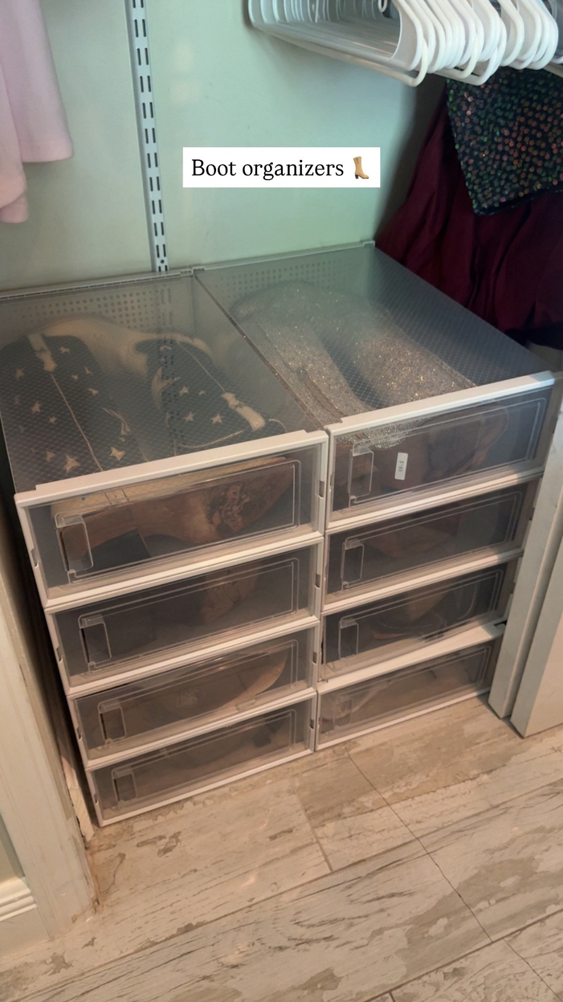 Organized my cowboy boots (: 

Closet organizer 
Closet must haves
Amazon decor 
Amazon organizer 
Shoe organizer 

#LTKFindsUnder50 #LTKHome #LTKShoeCrush