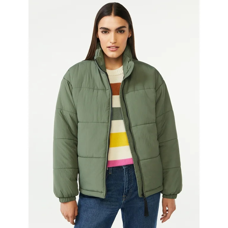 Free Assembly Women's Oversized Puffer Jacket | Walmart (US)