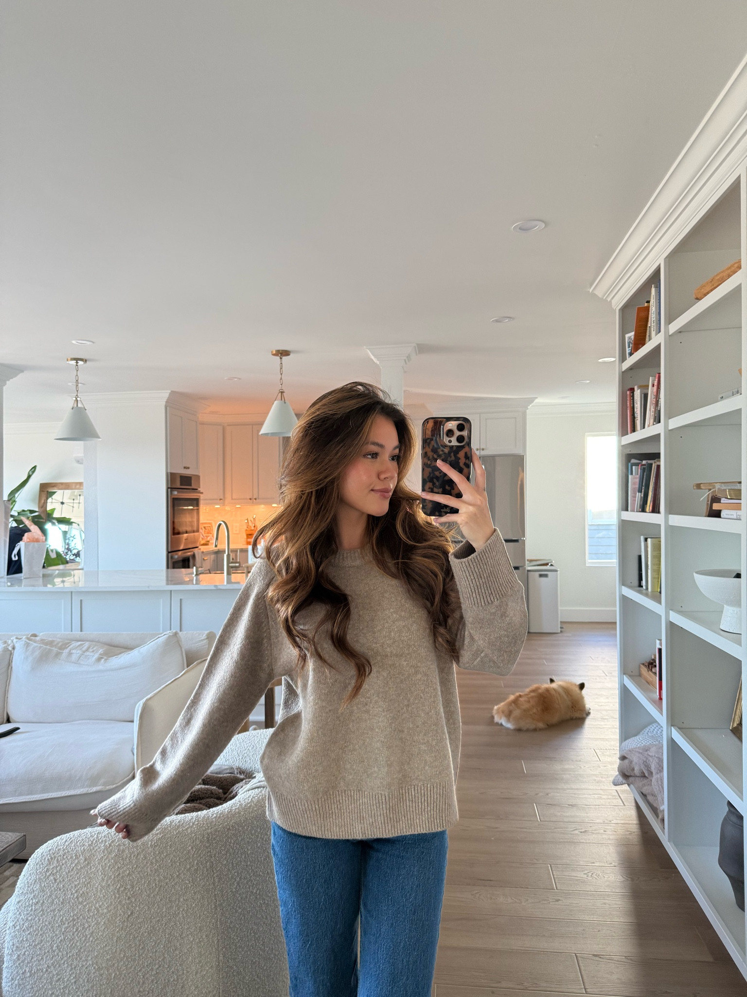 favorite sweater and 90s relaxed high rise 23S Curve Love in dark. My favorite Jean right now. I’m 5’2 and can wear these with sneakers or have a slightly hemmed look in taller boots/heels 

 #sweater #jeans #winteroutfit 