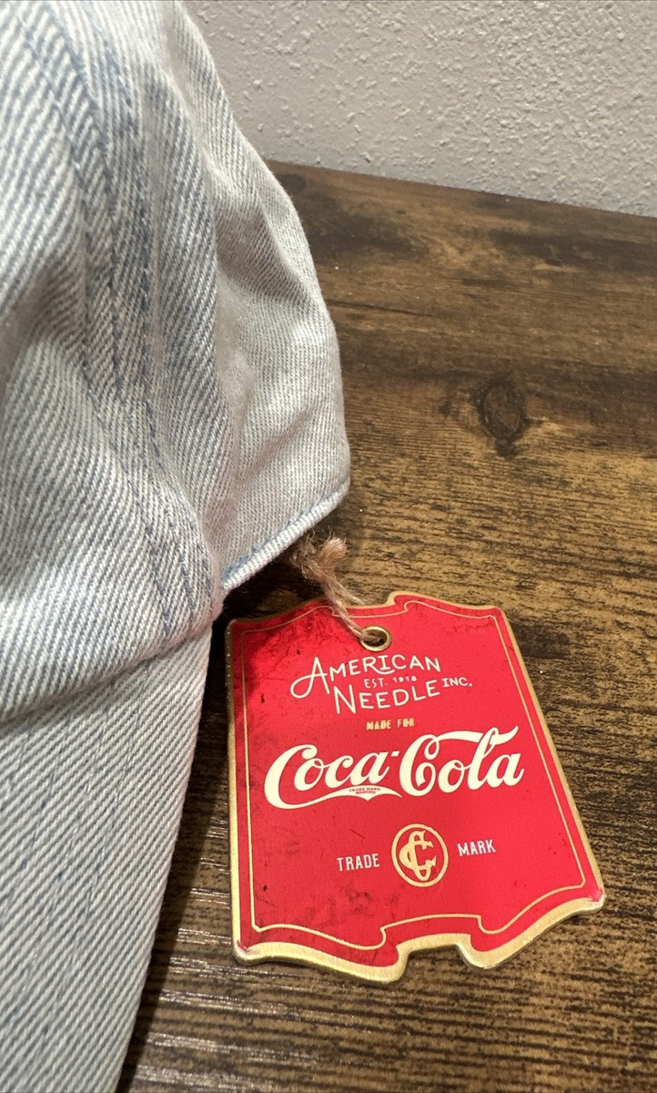 Coca-Cola Coke Distressed Light Denim Adjustable Strapback Hat Cap Unisex | eBay US