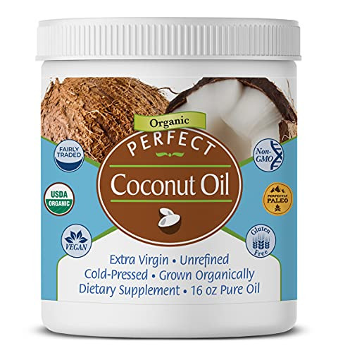 Perfect Supplements – Perfect Coconut Oil – 16 Ounces – Pure Organic Extra Virgin Raw Coconut Oil – Unrefined & Cold-Pressed – Grown Organically | Amazon (US)