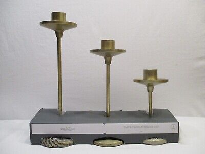 Target Threshold Taper Candleholder Set of 3 Gold Finish Home Decor Dining | eBay US