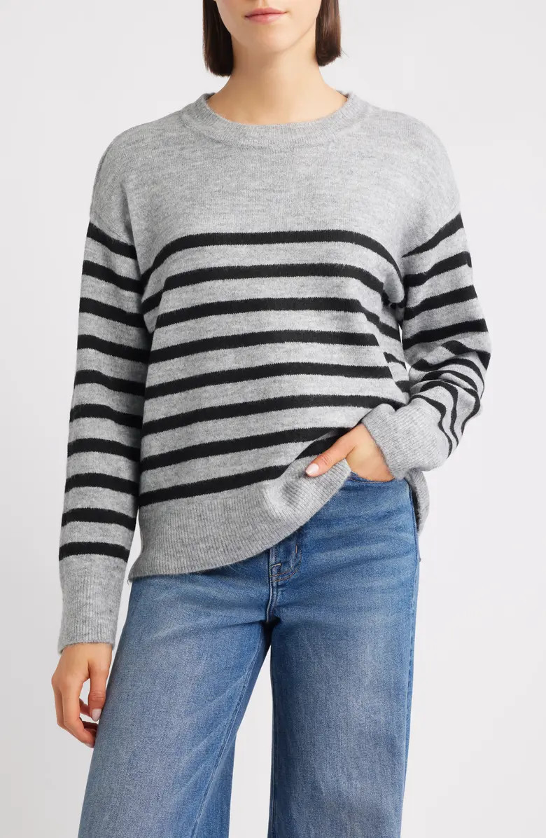 Stripe Drop Shoulder Sweater | Nordstrom