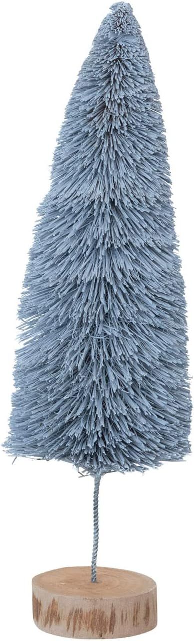 Sisal Bottle Brush Tree with Wood Base, Blue | Amazon (US)