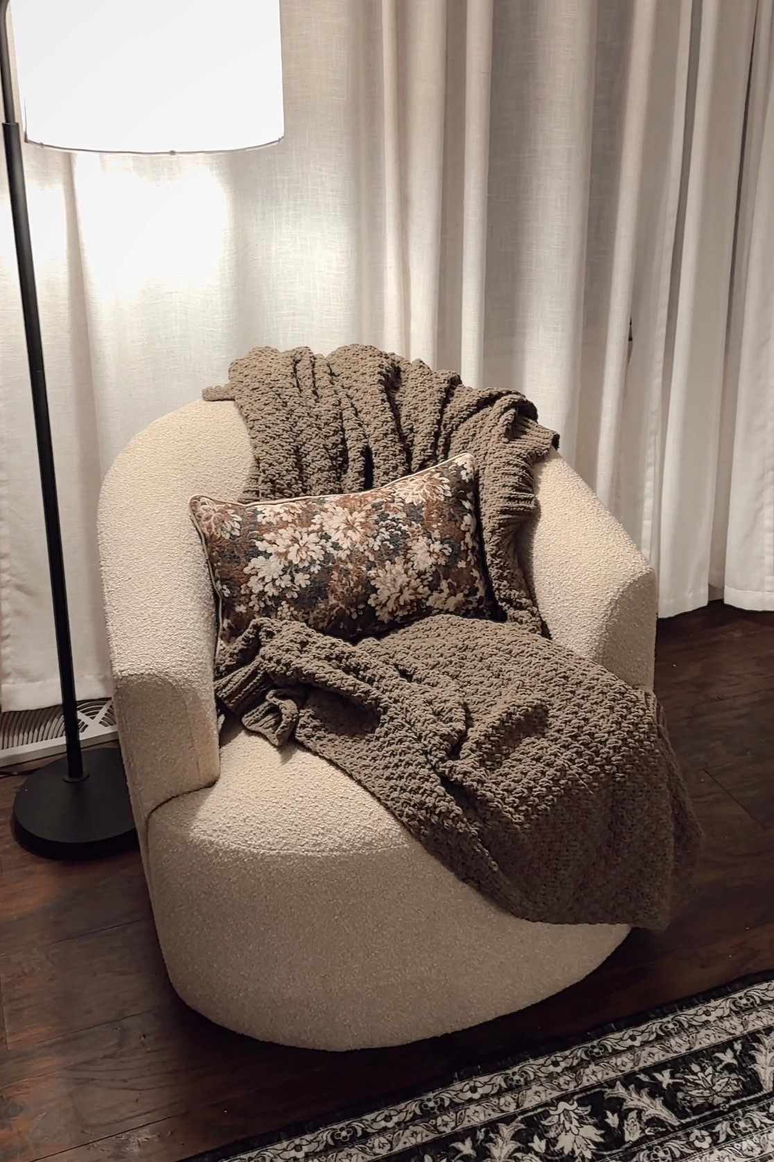 Cozy Neutral Chair 

#LTKFindsUnder100 #LTKHome #LTKmorningroutine