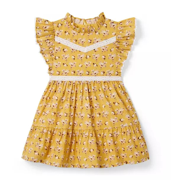 Ditsy Floral Lace Trim Dress | Janie and Jack