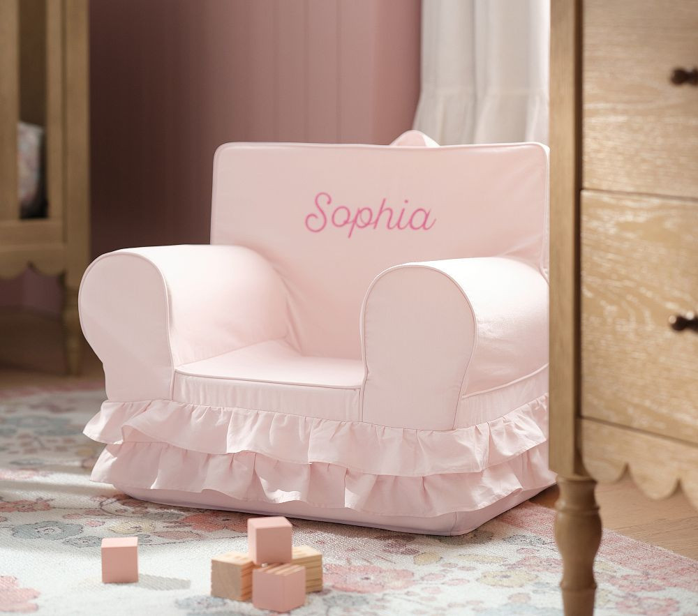 Anywhere Chair®, Dusty Blush Ruffle | Pottery Barn Kids
