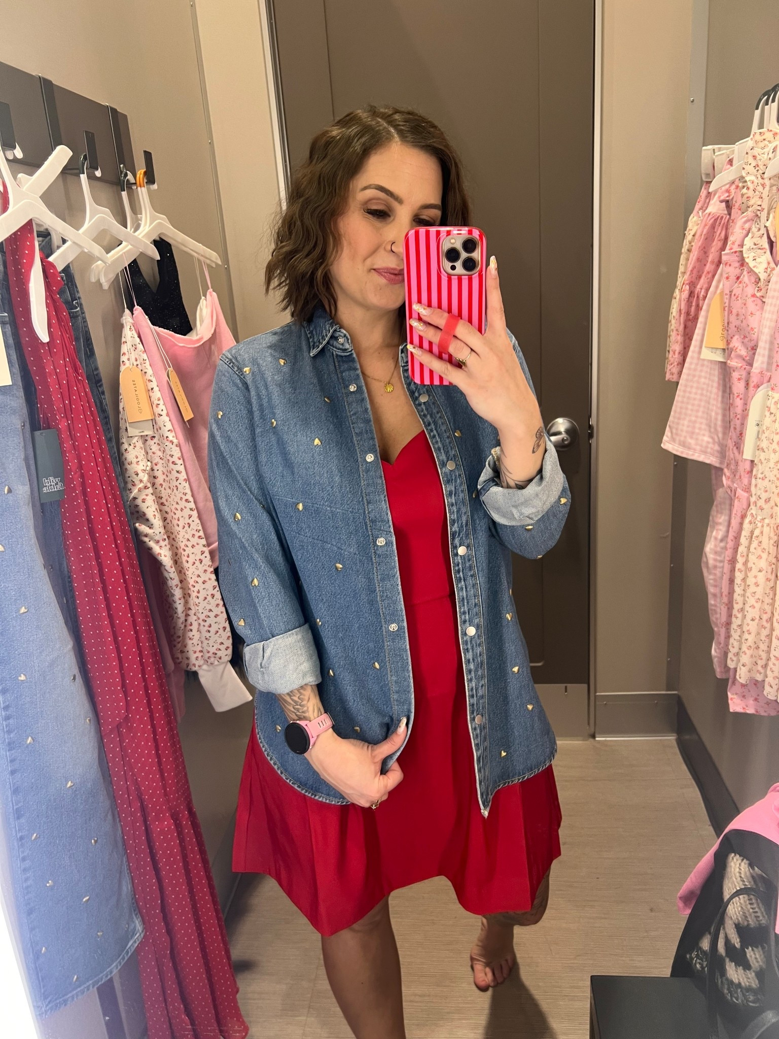 How cute is this heart shirt?! This is an XS but would do a small. There are matching jeans 😍. I would probably do a 6 in those. Perfect for teachers or if you want a casual Valentine’s Day look  

#LTKFindsUnder50 #LTKootd #LTKSeasonal