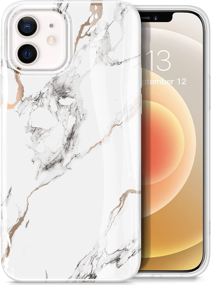 GVIEWIN for iPhone 12 Case and iPhone 12 Pro Case 6.1 Inch 2020, Marble Parttern Ultra Slim Thin ... | Amazon (US)