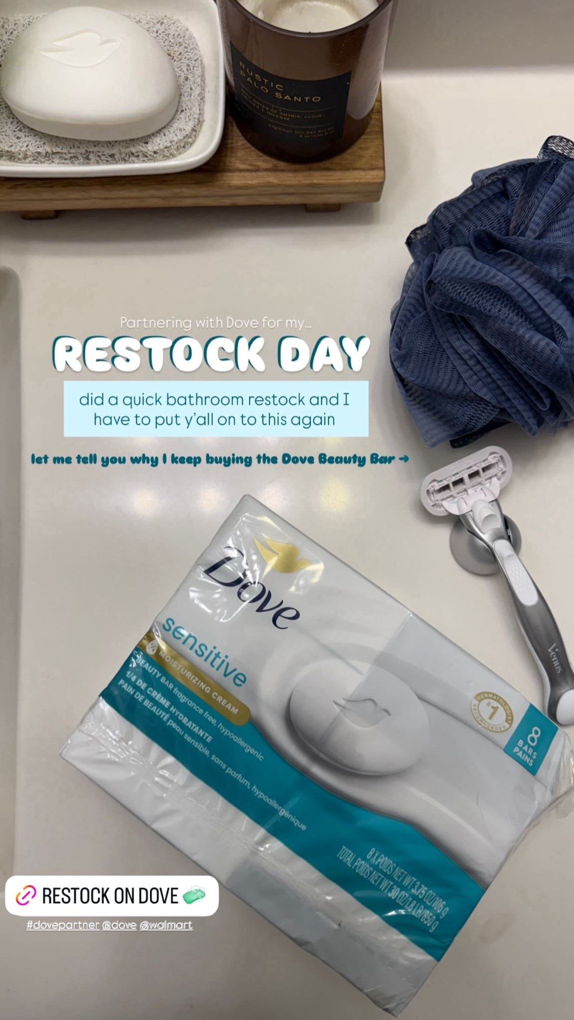 Did a quick bathroom restock & will not forget my favorite dove sensitive beauty bar soap.Login to Walmart cash for the savings 

#dovepartner

#LTKHome #LTKSaleAlert #LTKselfcare