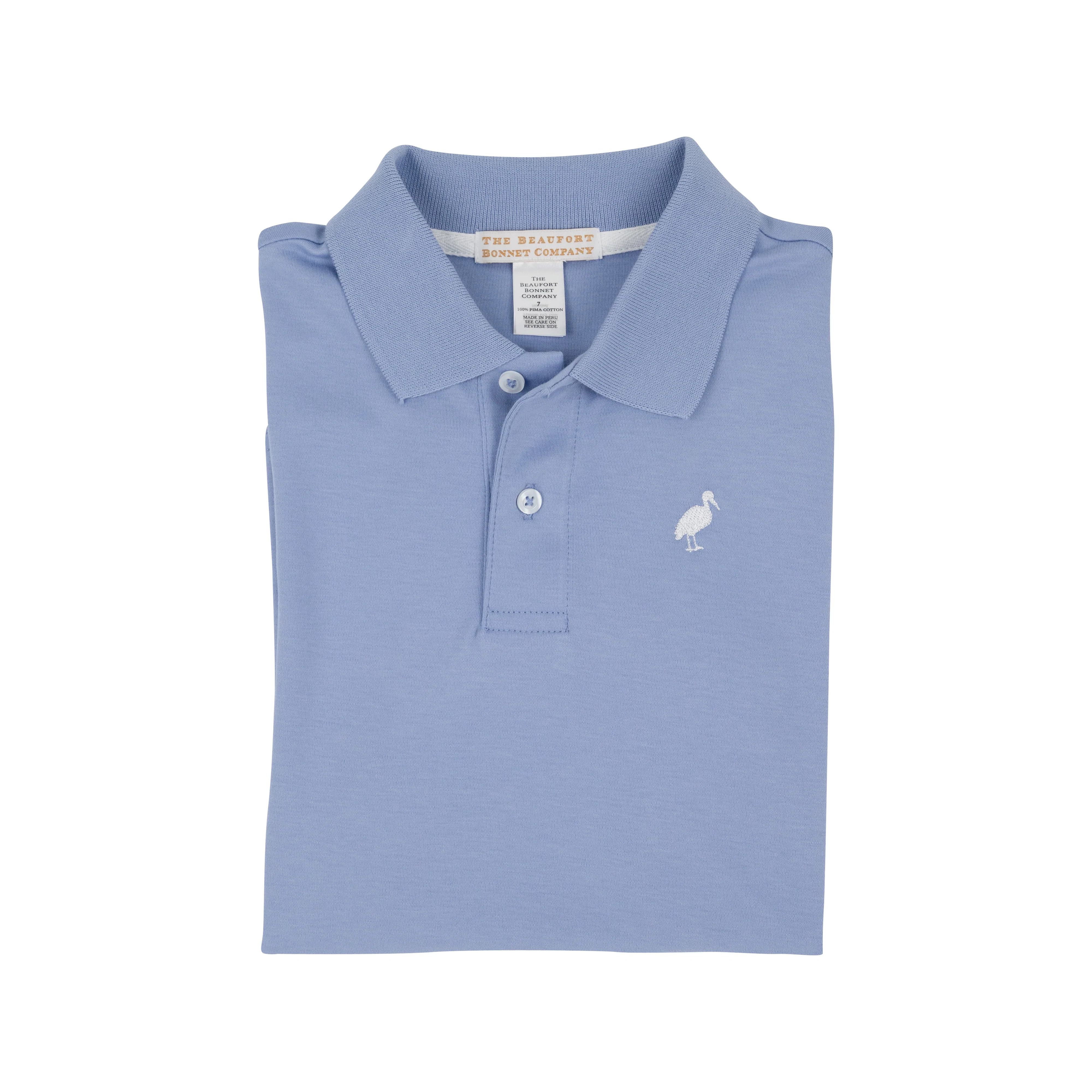 Prim & Proper Polo & Onesie - Park City Periwinkle with Worth Avenue White Stork | The Beaufort Bonnet Company