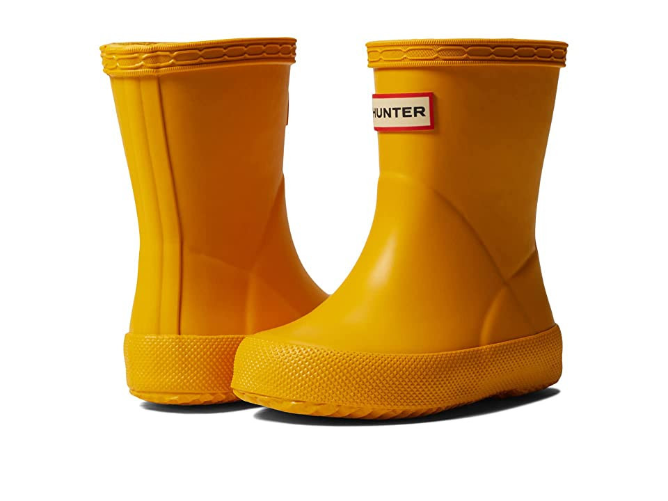 Hunter Kids First Classic Rain Boots (Toddler/Little Kid) Kids Shoes Yellow : 1 Little Kid M, Rubber | Zappos