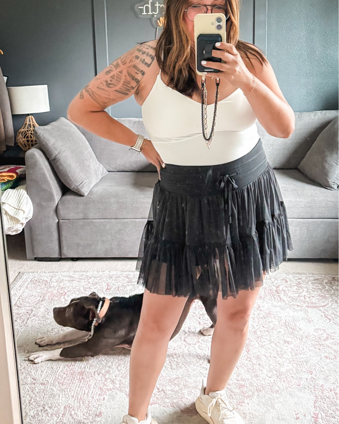New pieces gifted to me by PopFlex @POPFLEX 
Tank - XL
Pirouette skirt - XL

#LTKMidsize #LTKOver40 #LTKootd