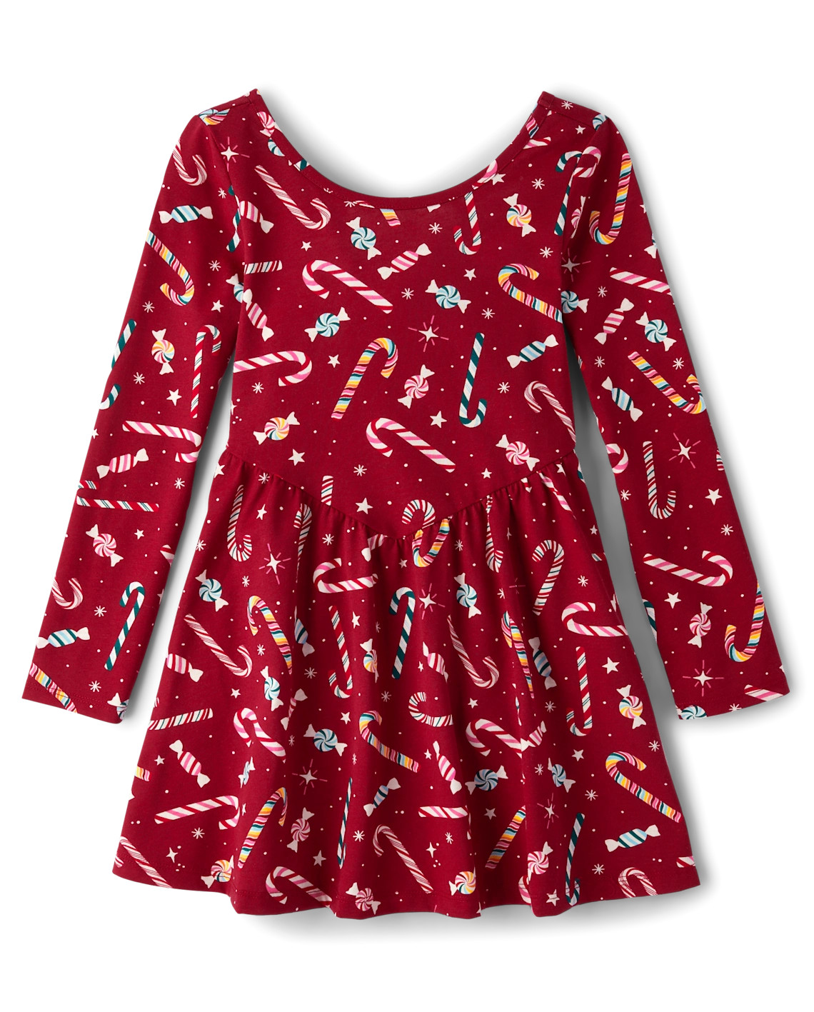 Girls Holiday V-Waist Dress - red | The Children's Place