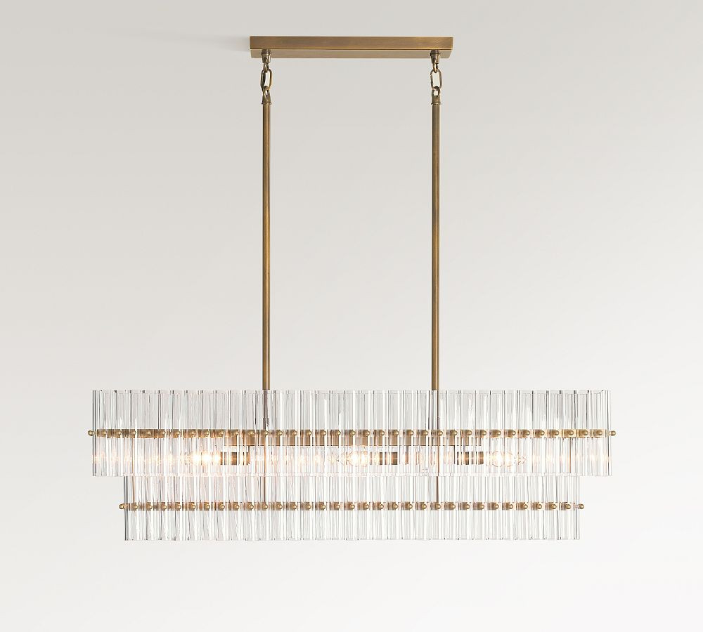 Mallory Crystal Linear Chandelier (40"-55") | Pottery Barn (US)