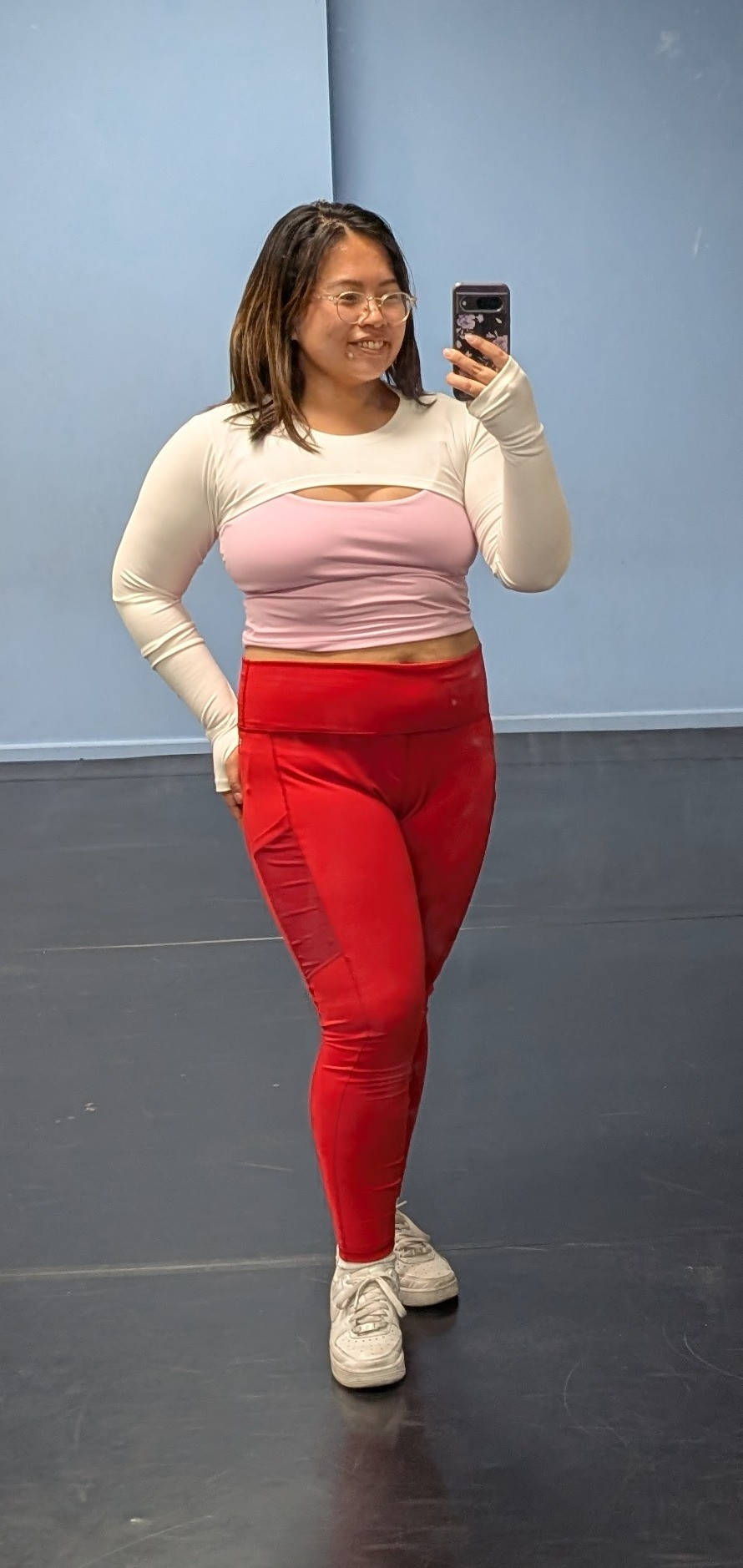 Looking fab in pink and red - love this cute vibe. Tops are from Popflex / Blogilates. Bottom is fabletics but I got it in a clothing swapped. Linked another red leggings from my fave popflex

#LTKActive #LTKMidsize #LTKPetite