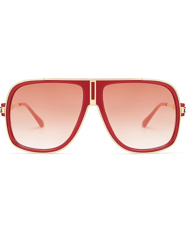 Retro Aviator Sunglasses for Women Men Oversized 70s 90s Square Womens Mens Sunnies AP3683 | Amazon (US)