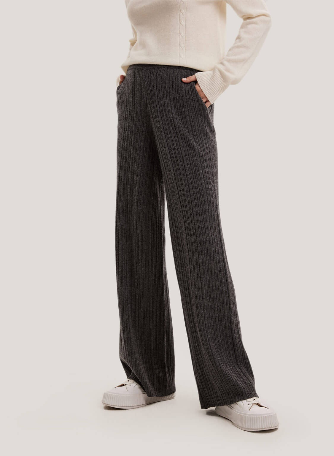 Cashmere-Wool Textured Pants | NAP Loungewear