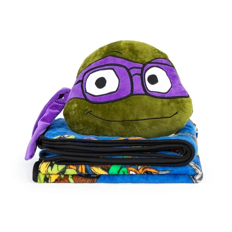 Paramount Nickelodeon TMNT Mutant Mayhem Donatello Nogginz Pillow Travel Throw Set, 100% Microfib... | Walmart (US)