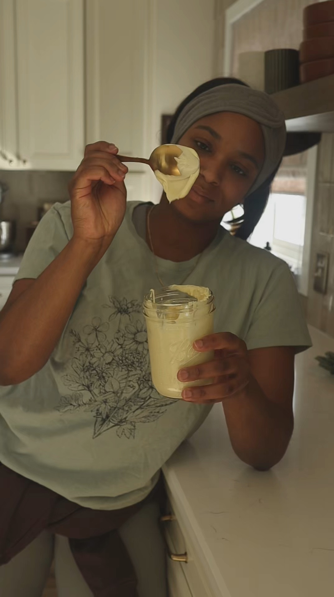 Reasons you should make your own mayo:
1. It's easy
2. Simple and clean ingredients unlike most store bought
3. ITS EASY!
Just 6 simple ingredients you probably already have at home. Mayo is one of the easiest things you can make from scratch. Having an immersion blender is a plus. You can also use a food processor for a slightly different method but this one is far easier IMO. 

INGREDIENTS:
* 1 large egg room temp
* 1 teaspoon Dijon mustard
* 1 teaspoon apple cider vinegar or lemon juice
* 1/4 tsp honey (add more if you like a sweeter mayo)
* 1/2 teaspoon sea salt, plus more to taste
* 1 cup avocado oil

INSTRUCTIONS:
1. Add all ingredients to a wide mouth mason jar (in order)
2. Place the immersion blender over the egg yolk all the way at the bottom of the jar. Make sure blender is off while doing this. (You don't want watery mayo.)
3. Turn immersion blender on making sure to leave it at the bottom of the jar for about 30-45 seconds. (Very important again we don't want runny mayo.)
4. Once the bottom begins to look like mayo, start to very slowly lift the immersion blender. (Be patient with it. Going too fast can ruin the consistency of the mayo.)
5. Once you reach the top all of the mayo should be thick and of mayo consistency. Enjoy!

#LTKHome #LTKFindsUnder50 #LTKSaleAlert