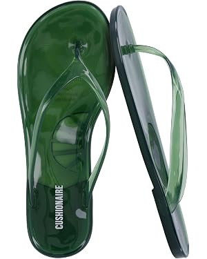 CUSHIONAIRE Splash Jelly Flip Flops for Women With Flexible Sole, Glossy Jelly Finish Summer Sand... | Amazon (US)