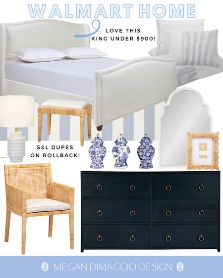 Hope you had a lovely weekend! I have so many new Walmart home finds to share, including several rollbacks and designer looks for less!! 🙌🏻

Starting with this brand new linen king sleigh bed style find that’s under $900 right now 😍 and several Serena & Lily dupes including this rattan balboa style chair and this navy dresser…both on sale!! Plus this Tinsley lamp dupe is now under $50!! Even more linked

Coastal bedroom, grandmillenial, summer home decor

#LTKsalealert #LTKunder50 #LTKhome