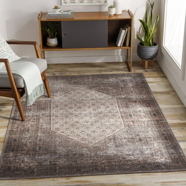 Art of Knot Christiansburg Gray 2 ft. 7 in. x 7 ft. 3 in. Machine Washable Runner Rug | Walmart (US)