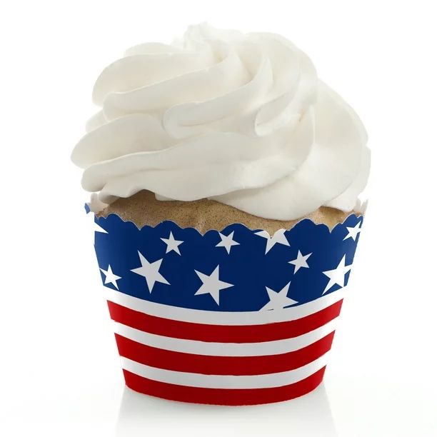 Stars and Stripes - Memorial Day, 4th of July and Labor Day USA Patriotic Party Cupcake Decoratio... | Walmart (US)
