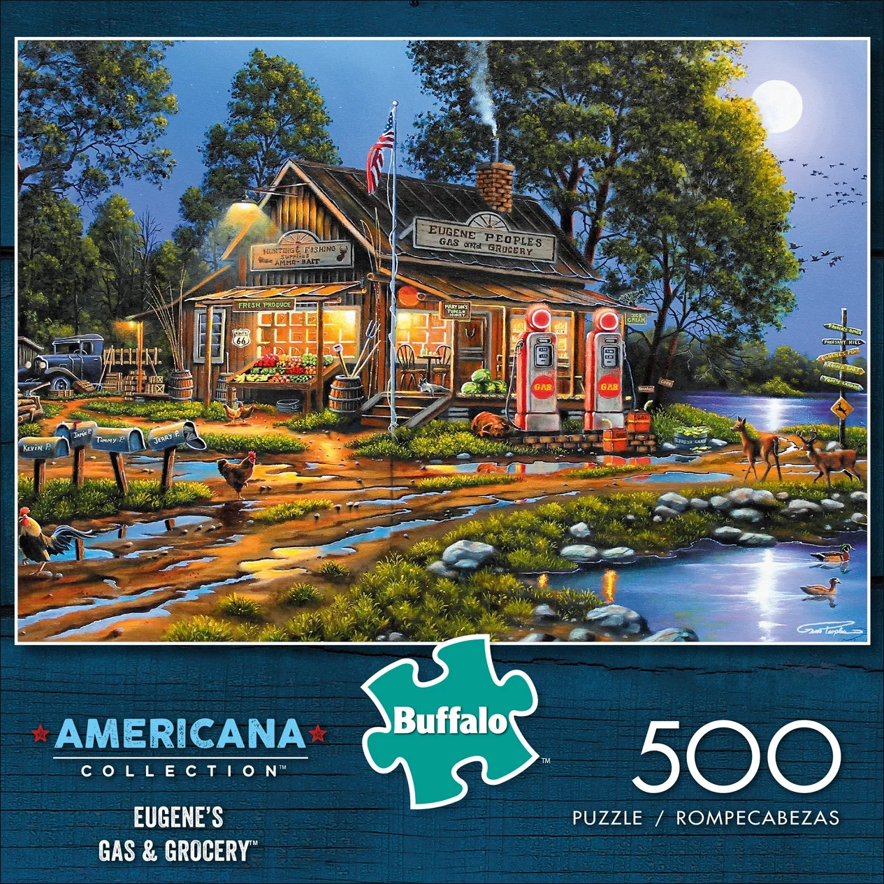 Buffalo Games Americana - Eugene's Gas & Grocery 500 Pieces Jigsaw Puzzle - Walmart.com | Walmart (US)