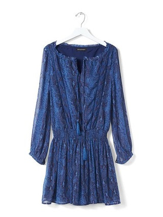 Long-Sleeve Print Boho Dress | Banana Republic US