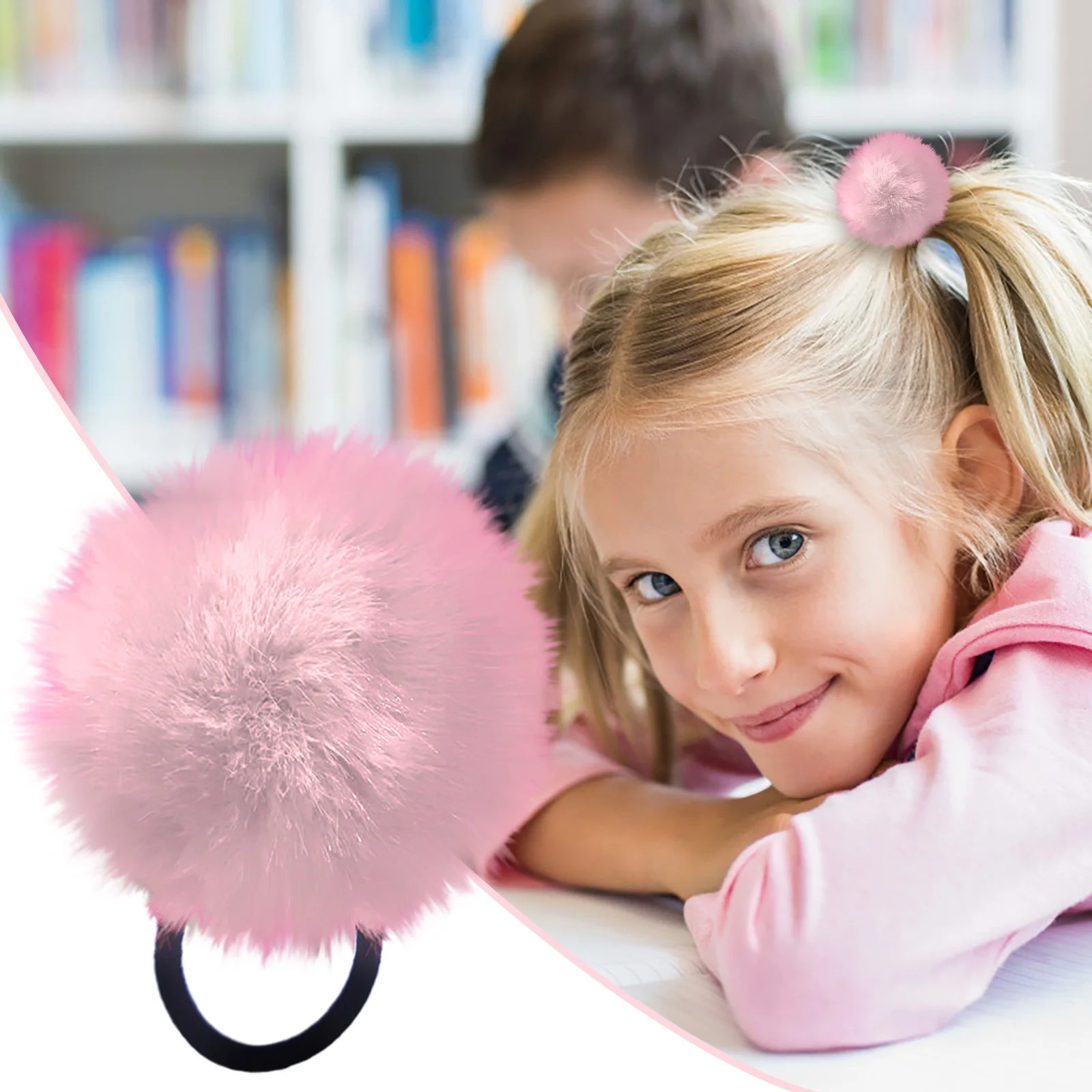 2024 Fashion Pom-Pom Hair Ties Elastic Hair Ties Hair Ponytail Holders Hair Band For Girls Toddle... | Walmart (US)