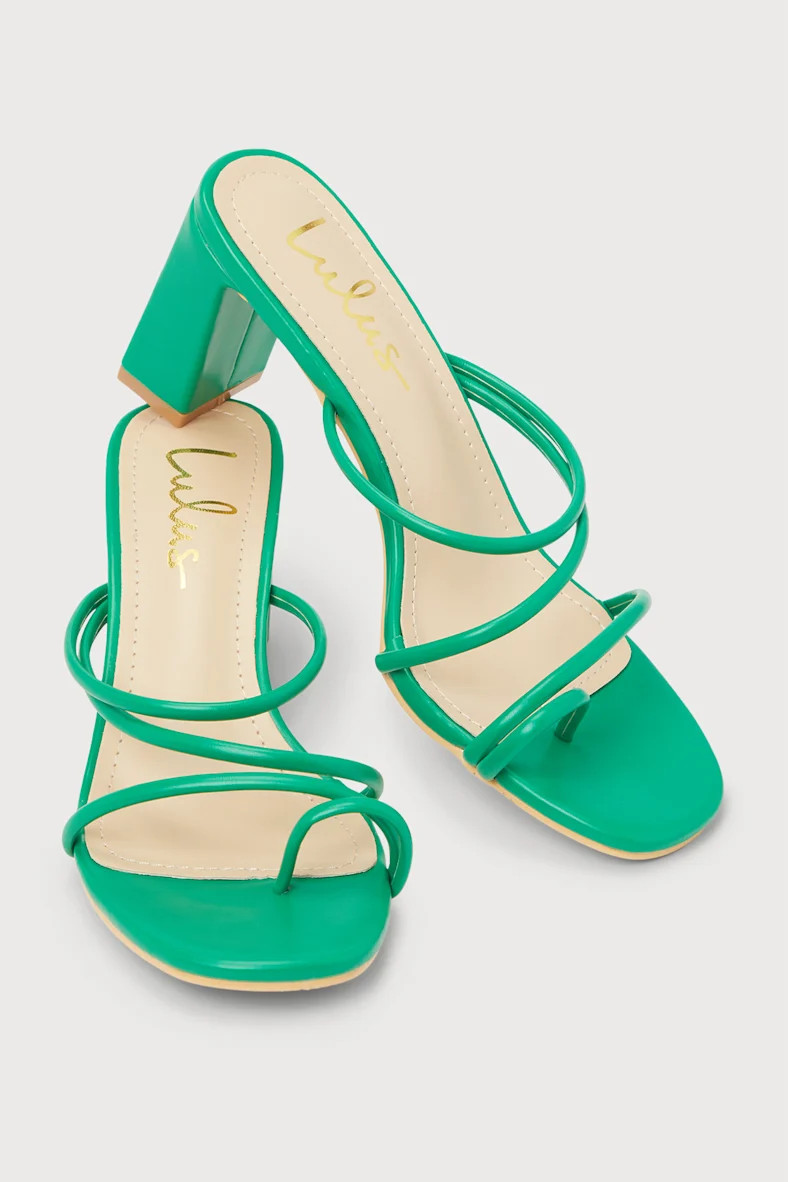 Kaylah Green High Heel Sandals | Lulus
