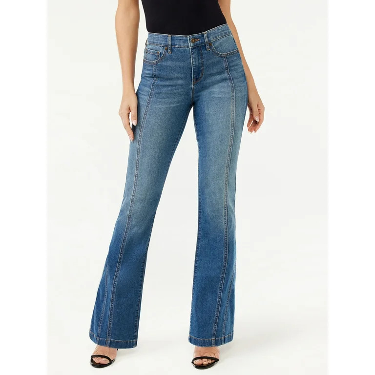Sofia Jeans Women's Melisa High Rise Seamed Flare Jeans | Walmart (US)